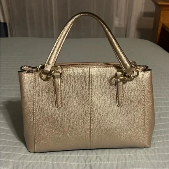 Coach Metallic Gold Satchel - Picture 6 of 9